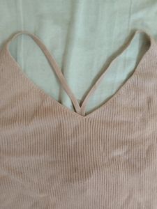 Pink Ribbed Tank Top