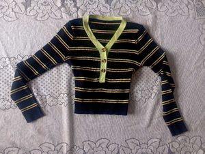 KOREAN💖 striped top &amp;Cute cardigan💝