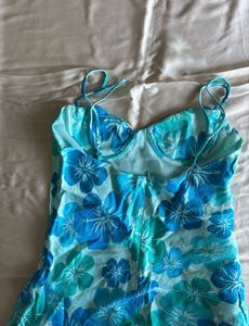 Zara Blue Floral Mini Dress