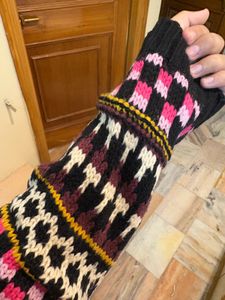 Cozy Geometric Print Cardigan