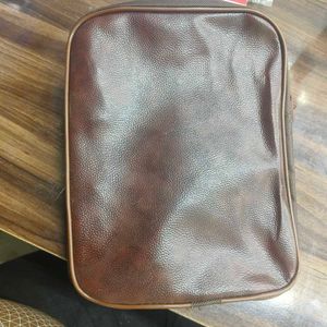 Brown Textured Tote Bag
