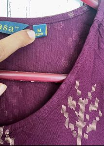 AVAASA Maroon Ikat Print Kurta brand new