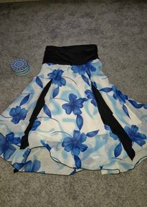 Flowy Blue Beach Skirt