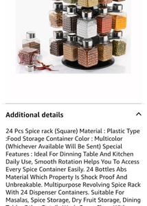Rotating Spice Rack - 24 Jars