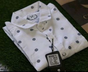 Seven 11 White Geometric Shirt