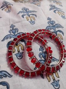 Stunning Red Stone Bangles