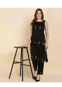RAKHI SALE S size Black Kurta Set