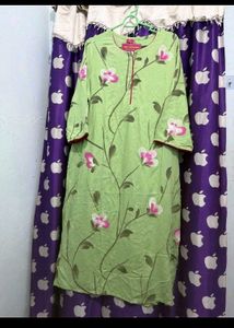Elegant Green Floral Kurta Set with Dupatta
