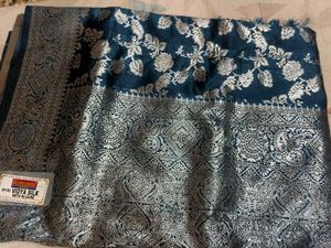 Stunning Teal Banarasi Silk Saree