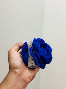 Handmade Crochet Rose Hair Claw Clip