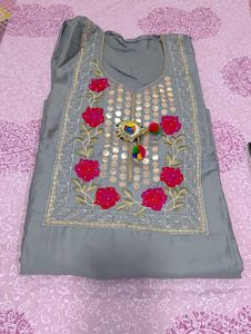Semi stitched kurta and Unstiched bottom