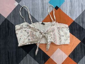 Cute Bandana Print Crop Top
