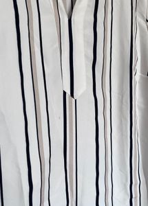 Striped V-Neck Tunic Top