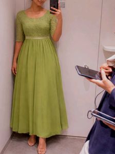 Stunning Lime Green Anarkali Gown