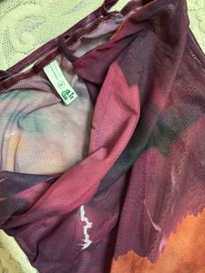 Floral Print Sheer Dress