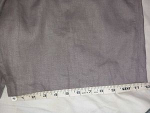 men's dark greige relaxed fit linen shorts