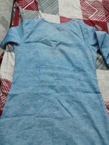 Light Blue Embroidered Kurta