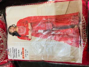 Stunning Red Embroidered sharara set for partywear