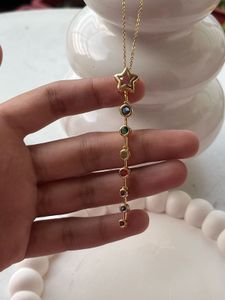 Star Charm Colorful Stone Necklace