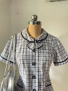 Cute Plaid Blouse with Bow Detail