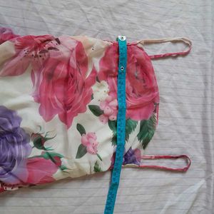 Floral Ruched Mini Dress