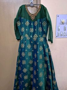 Teal Blue Ethnic Gown