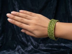Sparkling Green Stone Bangles