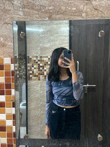 Marbled Long Sleeve Top