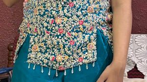 New designer embroidered top with palazzo sharara