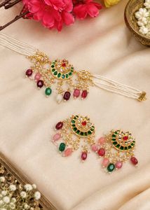 Ethnic Kundan & Pearl Choker Set