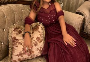 New Wine Burgundy Hooded Designer Blouse Lehenga