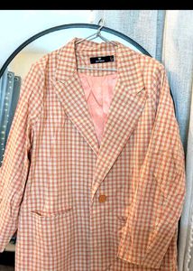 Plaid Blazer Chequered