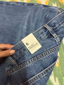 Stylish Wide-Leg Blue Denim Jeans