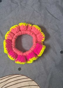 Handmade Colorful Crochet Scrunchie
