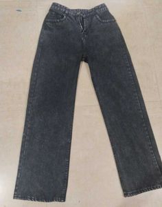 Gray Wide Leg Jeans