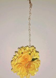 Floral Maangtika For Haldi Ceremony