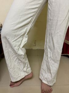 Off White Wide Leg Jeans