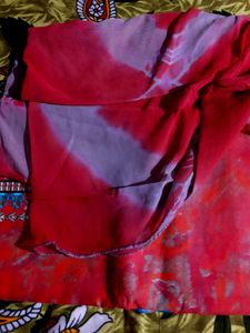 Embroidered Red Kurta Set
