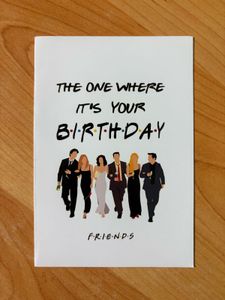 NEW Writeable FRIENDS Birthday Greeting Card