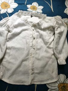 Chic White Broderie Anglaise Top