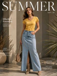 💛 Sunshine Yellow V-Neck Tee — Effortless Summer