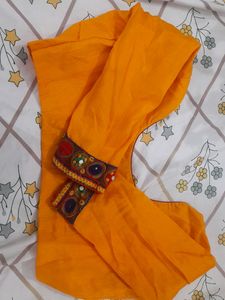 Mustard chiffon Saree