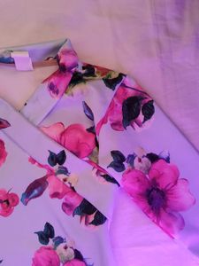 Floral Print Wrap Tunic Fitted Top 🏆