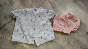 Baby Girl Printed Nightwear (shots ka size alg h)