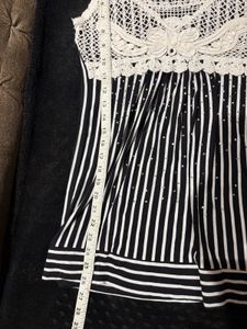 Chic Striped Crochet Top
