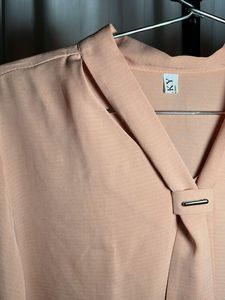 NEW Chic Peach Bow Blouse