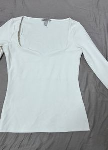 Classic White Long Sleeve Top