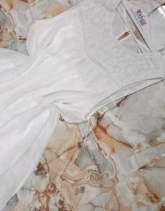 White Lace Detail Summer Dress