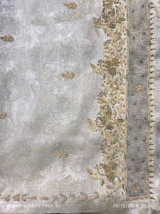 vintage zardosi hand work saree