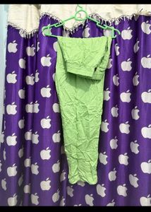 (New) Light Green Floral Print Kurta Set